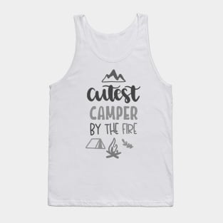 Cutest Camper By The Fire Outdoors Shirt, Hiking Shirt, Adventure Shirt Tank Top